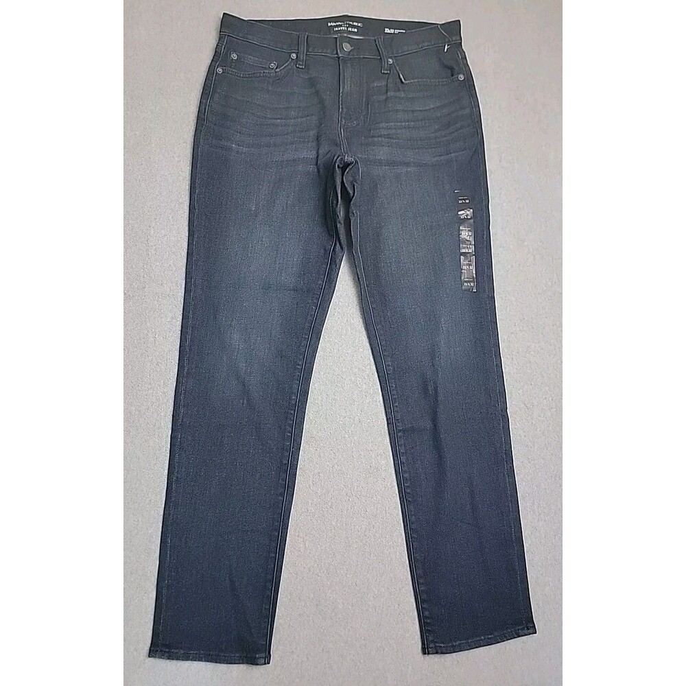 Banana Republic Travel Jeans Mens 32x32 Athletic Tapered Stretch Dark Blue NWOT‎